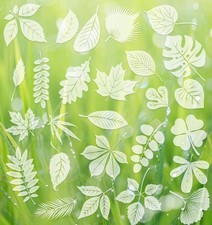 Window Alert Decals for Birds Strikes, 26 Pcs Leaf Window Decals to Prevent Bird