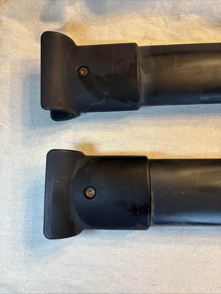 05-08 Juego de rieles de barras transversales para portaequipajes Nissan Xterra OEM negro Foto 3 de 4