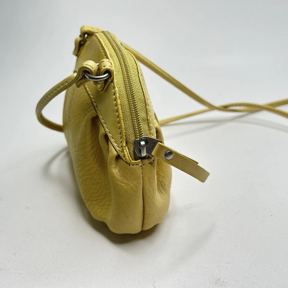 FOSSIL Maddox Small Leather Yellow Crossbody - Image 3 of 4