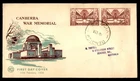 Mayfairstamps Australia FDC 1958 pair Canberra War memorial First Day Cover aax_