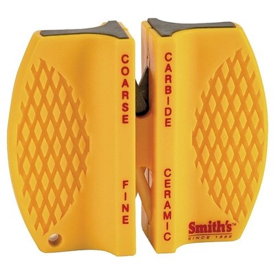 Smith's CCKB Knife Sharpener, 1500 Grit, Coarse/Extra Fine, Carbide Abrasive, Ye