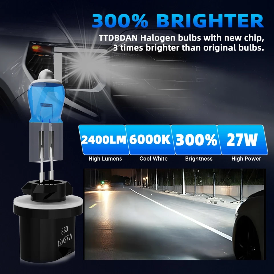 Faros halógenos luz antiniebla haz alto/bajo 6000 k para Ford Taurus 1992-2007 Foto 4 de 4