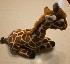 FAO Schwarz Plush 12" Sitting Giraffe Brown