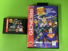 Justice League Task Force (Sega Genesis, 1995) No Manual Hang Tab Tested