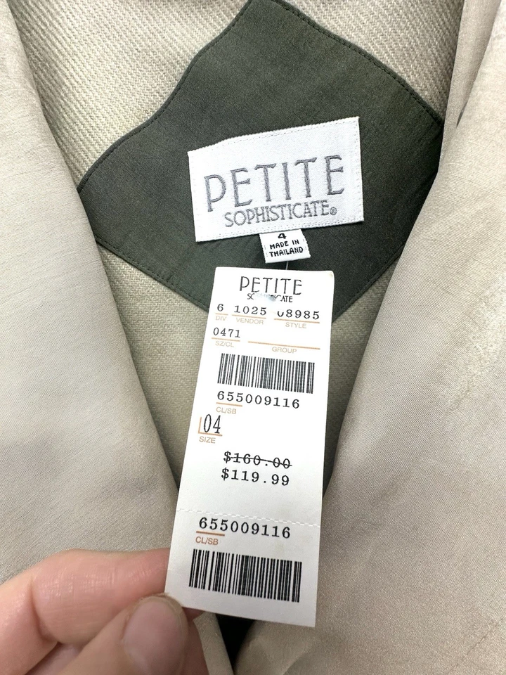 Abrigo de lluvia vintage forro extraíble para mujer grande (4 de gran tamaño) impermeable verde años 80’s Foto 4 de 4