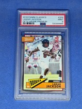 2018 Classics LAMAR JACKSON Optichrome PSA 9 Rookie card #209 BALTIMORE RAVENS. rookie card picture