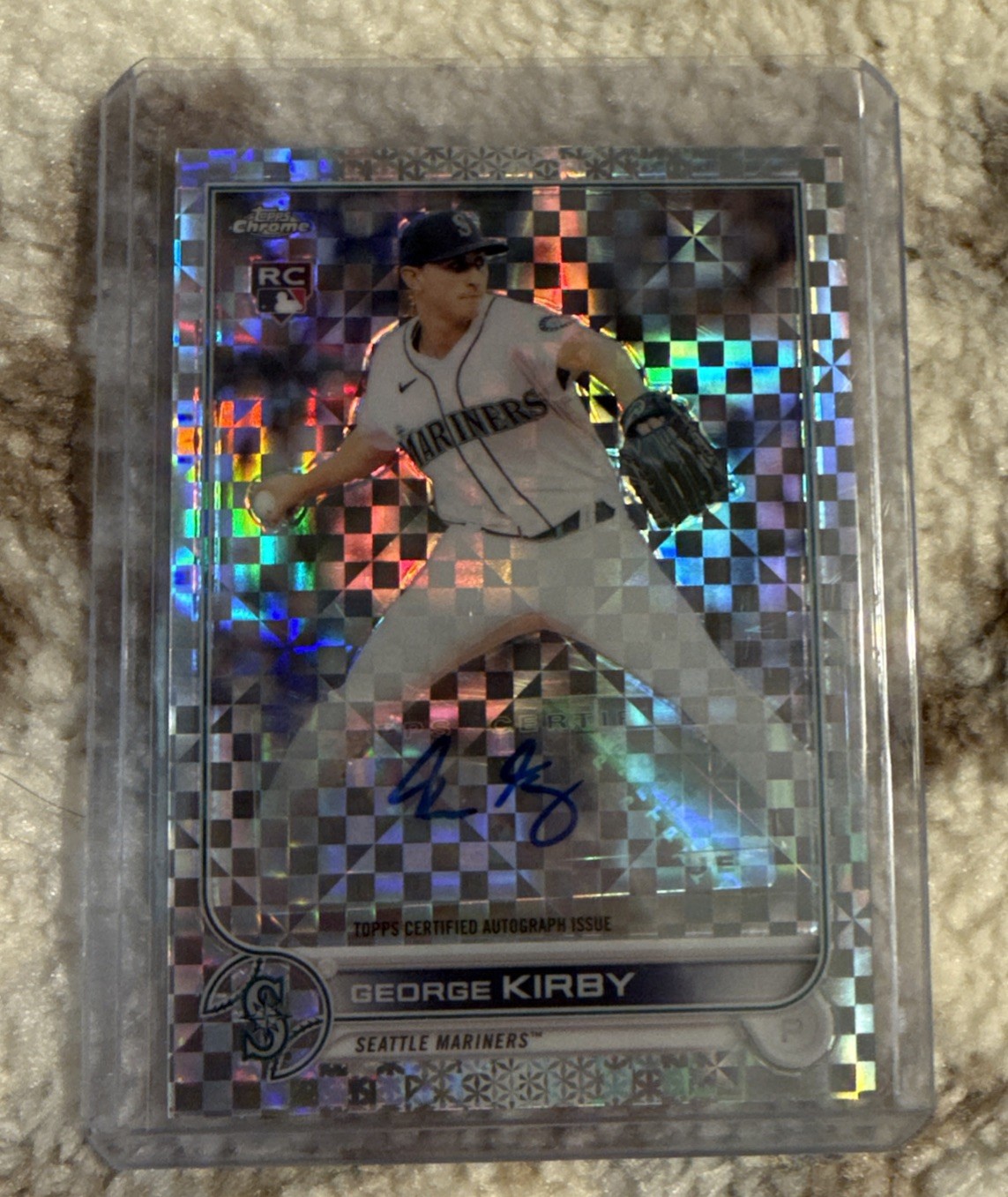 2022 Topps Chrome Update X-Fractor George Kirby RC Auto #AC-GK 26/125
