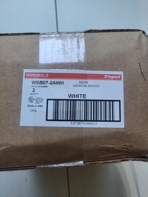 Wiremold WSB07-2AWH White Device Mounting Bracket by Legrand (2-Pack) Sealed