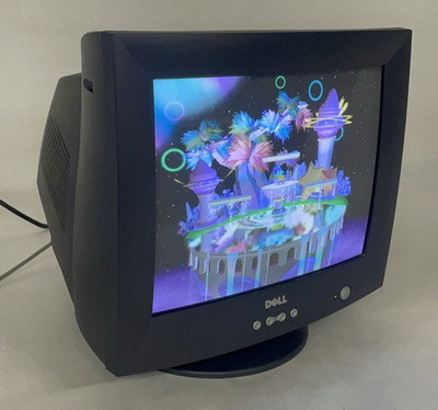Dell E772c 17'' Color CRT VGA SVGA Computer Monitor For Parts Or Repair