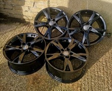 4x AUDI A4 17" ALLOY WHEELS 8W0601025K 7.5Jx17 ET38 (GLOSS BLACK)