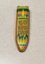 Vintage 1960s Ohio Arts Toy Rubber Knife Tin Litho Sheath Bear Claw