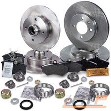 BREMSENSET BREMSENKIT VORNE + HINTEN + ABS-RING FÜR VW GOLF 3 1H