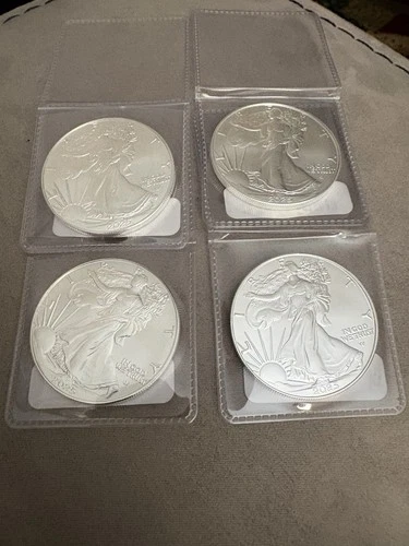 American Silver Eagle Lot Of (4) Coins .999 Fine Uncirculated 1oz.