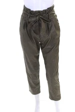 Love, Whit by Whitney Port Womens Olive Faux Leather Pants Size 2 13667383