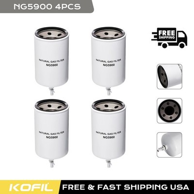4PACK NG5900 Natural Gas Fuel Filter For Fleetguard Cummins ISX12 ISLG ISG