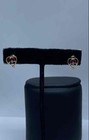 Jacmal 14k Gold Melee Diamond & Ruby Post Heart Earrings With Box 1.2g — photo 1