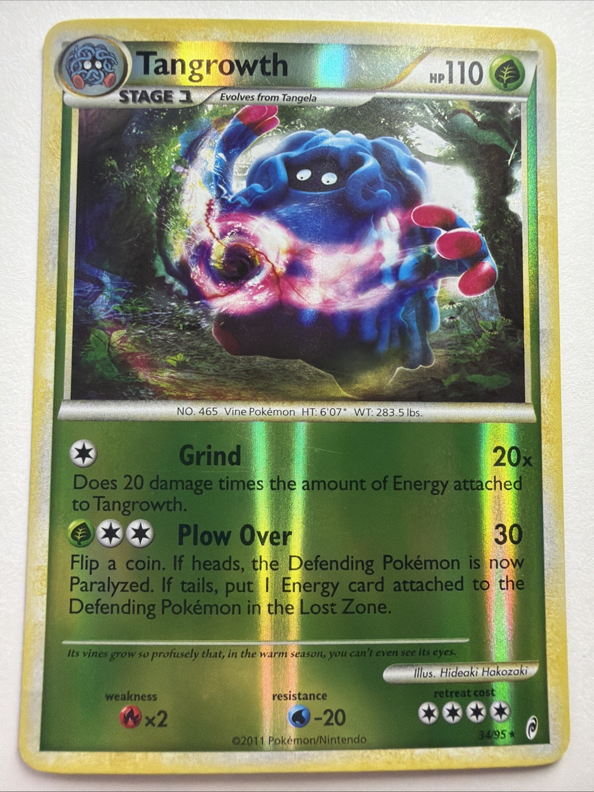 Pokémon TCG Tangrowth Call of Legends Rare Card 34/95