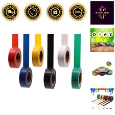 6 Rolls Multicolor Electrical Tape, Waterproof, 0.7 Inch x 30 Feet