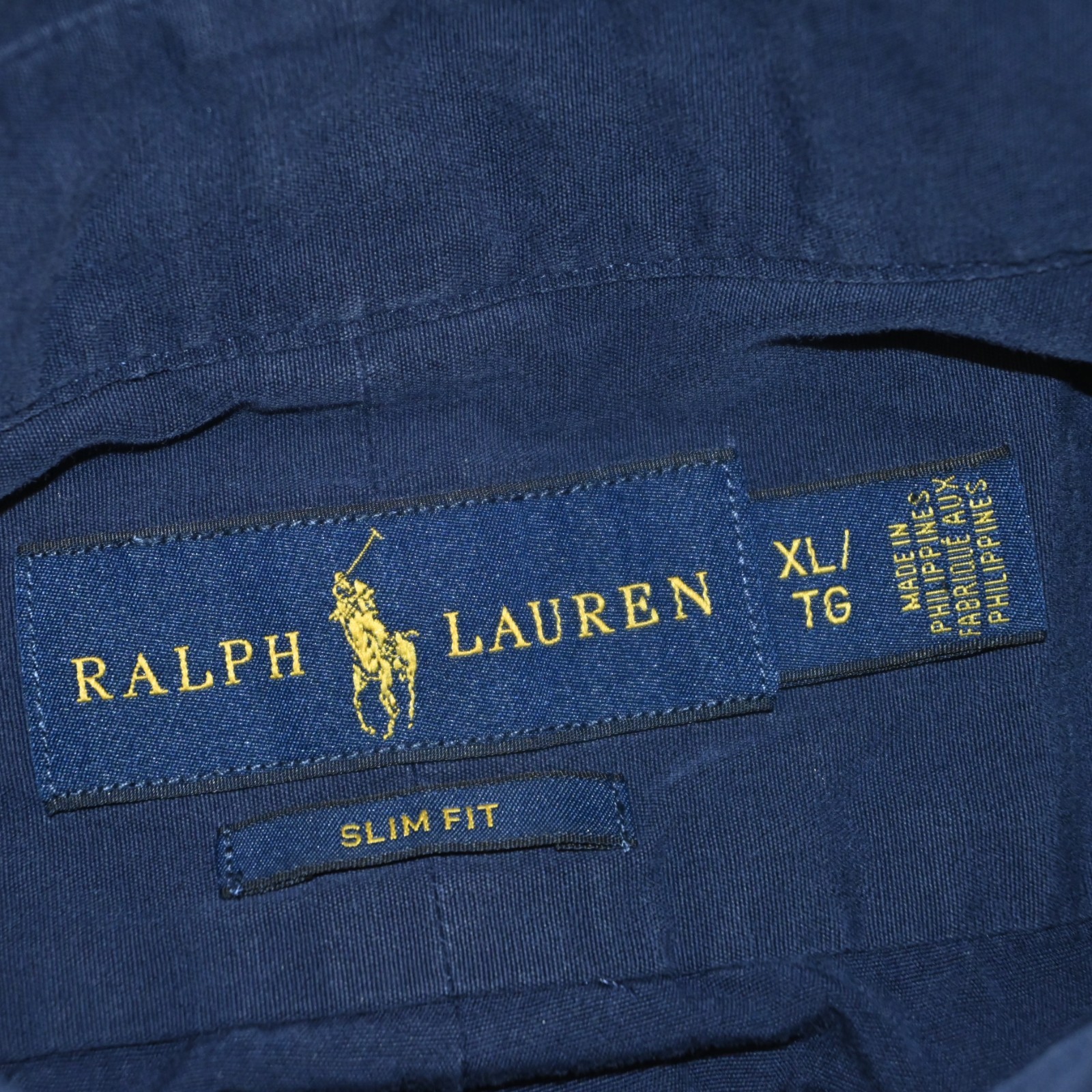 Polo Ralph Lauren Dress Shirt Blue Slim Fit Long Sleeve Button Up Mens Size XL thumbnail 9