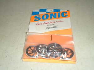 SONIC (6) DRAG SPUR LIGHTS 62 TOOTH  GEARS    SLOT CAR NOS