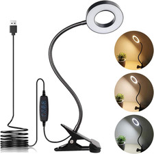 LED Desk Lamp with Clamp for Video Conference Lighting, USB Light for Laptop ...
