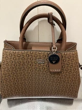 MINT Guess Logo Women's BROWN Purse Crossbody Handbag Satchel Bag FANTASTIC