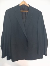 Magee Tailored Mens 2 Piece Suit Wool Blend Navy Blue Jacket Trousers 52R UK 46R