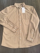 kenneth cole long sleeve shirt Large Brown Nwt