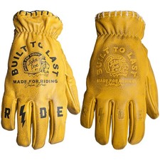 John Doe Motorrad Handschuhe Coyote - Used Look Biker Lederhandschuhe Cafe Racer