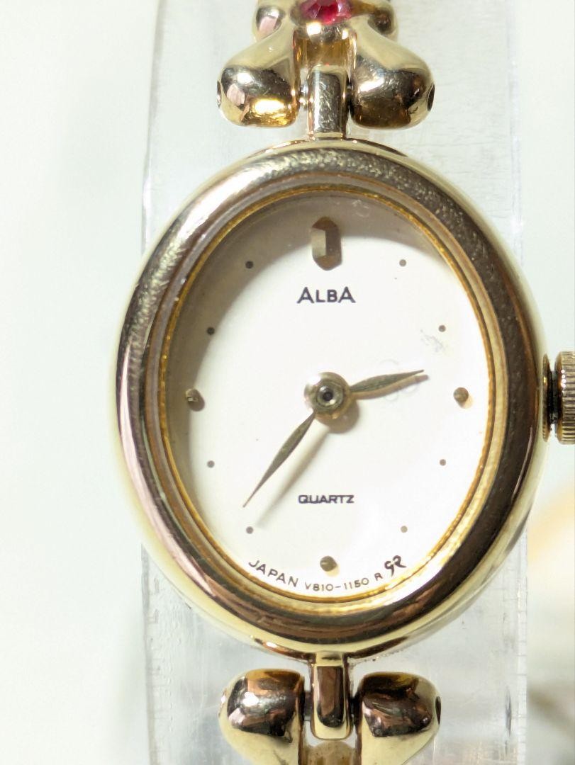 SEIKO ALBA V8100 5020 Stainless Steel Bracelet Watch Working Condition