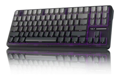 AULA F87Pro Mechanical Keyboard Bluetooth w/ Cool Backlight Effect - Black