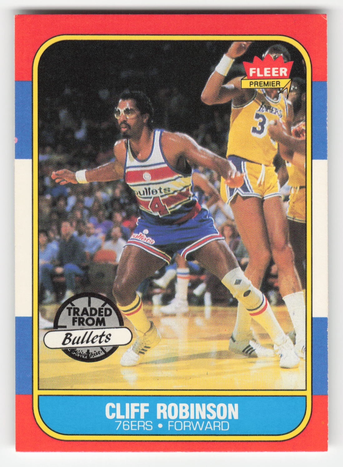 Cliff Robinson 1986-87 Fleer #93 Philadelphia 76ers VG