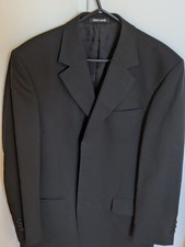 Pierre Cardin Black 100 Wool Suit Jacket - Chest 106 cm