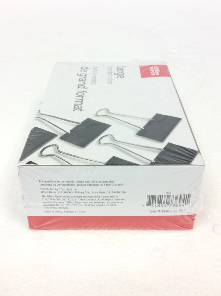 NUEVO Lote De 24 Clips Carpeta Grande Office Depot 308-957, Capacidad 1", ENVÍO GRATUITO Foto 2 de 4