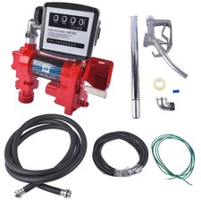 20GPM 12V Diesel Gasoline Fuel Transfer Pump w/Oil Meter for Gas Diesel Kerosene