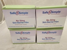 100 Safe n Simple SNS00807 Skin Barrier Film Wipes 4 Total BOXES Exp 26&27