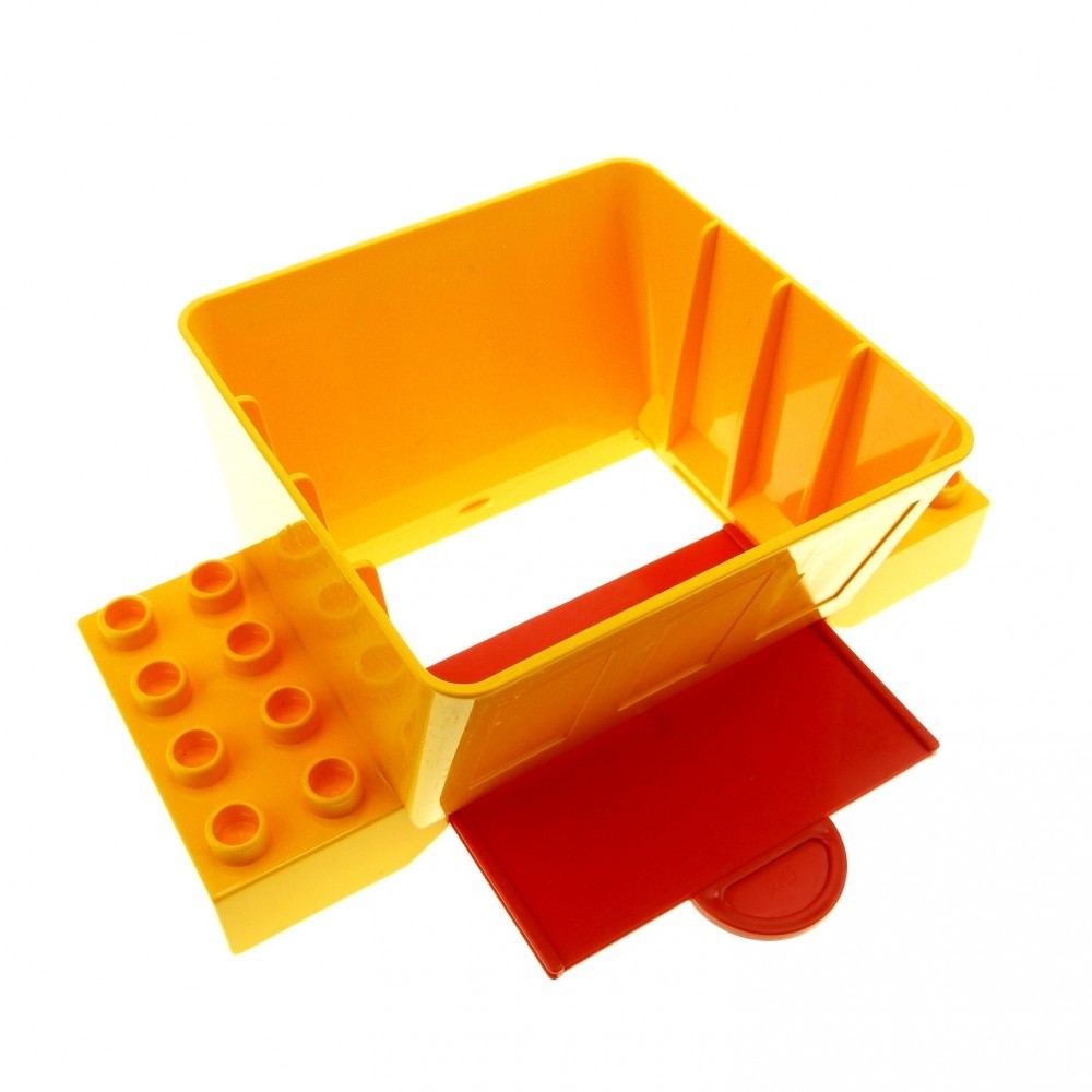 1X Lego Duplo Ball Track Funnel 2X4 Light Orange Plate Red 4255186 31026 31025