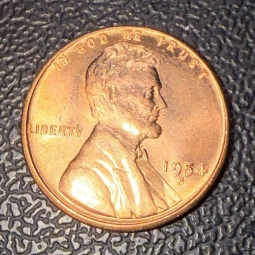 1954-S Lincoln Wheat Cent Penny Uncirculated San Francisco Mint US 1C Coin