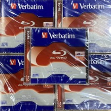 5 pieces VERBATIM Blank Bluray Rewritable Discs BD-RE with CD Jewel case Sealed