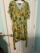 Simply Vera Vera Wang Women's Floral Short Sleeve Dress Size XXL