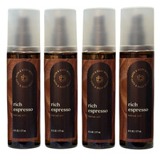 Bath Body Works RICH ESPRESSO Perfume Mist 6 oz 4-PACK