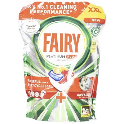 Fairy Platinum PLUS All in One Lemon Geschirrspültabs 48 Tabs