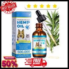 Hemp Oil for Dogs Cats Anxiety, Pain,Stress Calming Drops 100 Organic 60ML