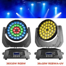 36 LED Zoom Wash Moving Head Light DMX Stage Beam Lighting Wedding DJ Party Show
