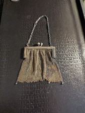Small Vintage Silver Chainmail Mesh Coin Purse