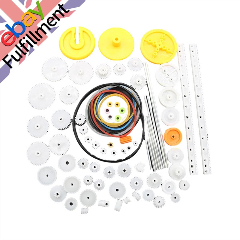 82Pcs Plastic Making Motor Gear Set For Toy Motor Car Robot Model DIY Kit