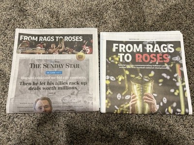The Indianapolis Star, February 1, 2026 Newspaper- Rags To Roses IU Section NEW
