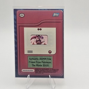 pokemon authentic film frame card Pokemon the Movie 2000 Topps Film Frame Card. Does anybody know if these  cards are one of a kind per scene? Wasn't sure how they were produced. This  is one of my