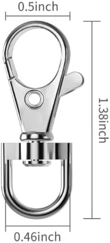 Durable 1000 PCS Silver Snap Hooks & Key Rings for Jewelry & Accessories Making - Image 4 of 4