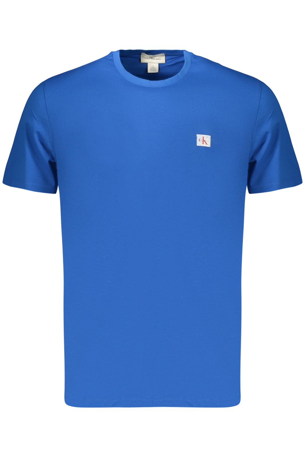 Calvin Klein Jeans Uomo Blu Uomini, Maglietta, Woven Label Jersey T-Shirt, (S) - Immagine 2